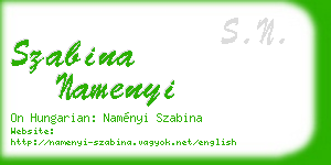 szabina namenyi business card