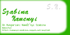 szabina namenyi business card